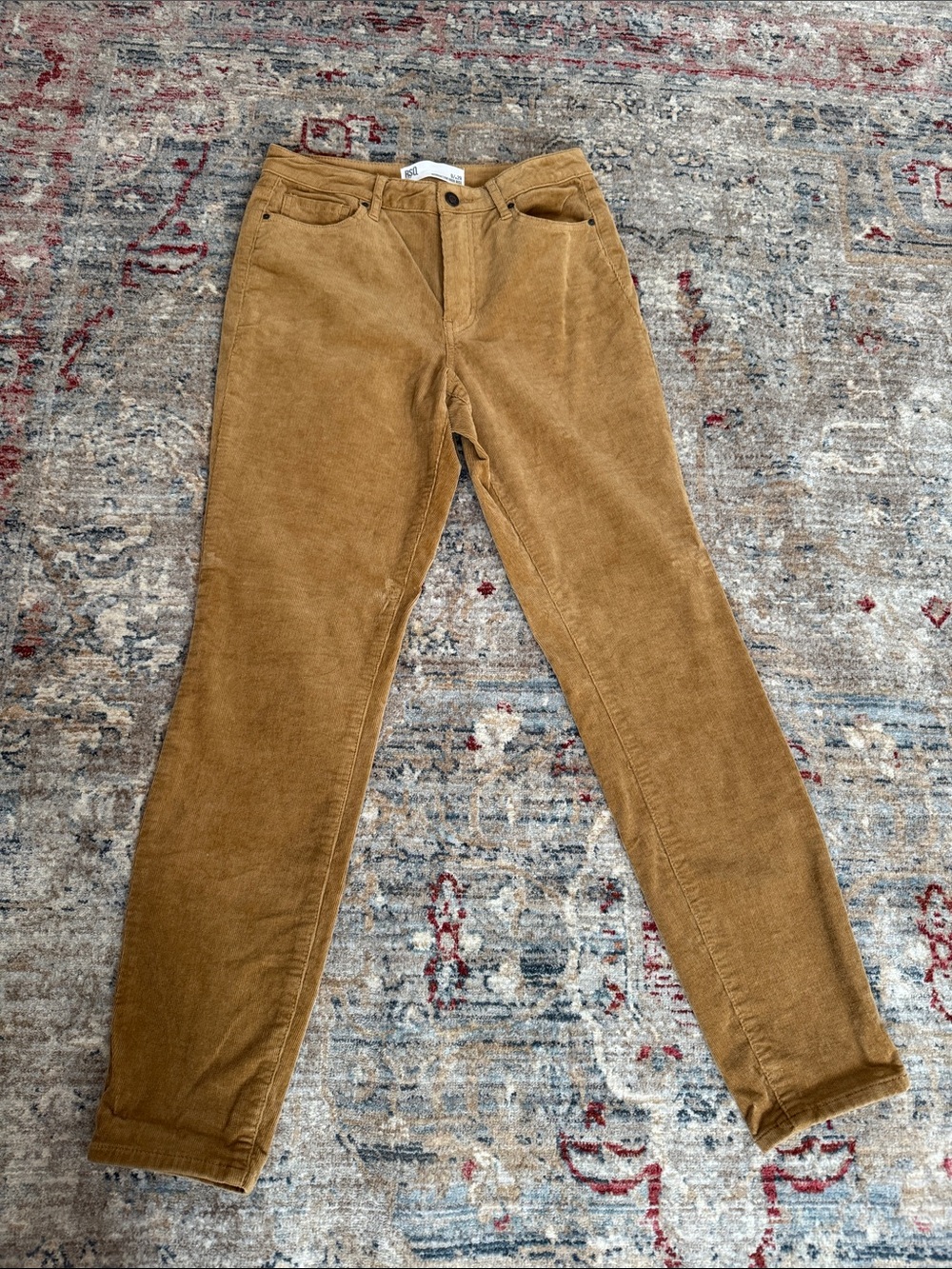 RSQ Women's Manhattan High rise Corduroy Pants in Camel Brown